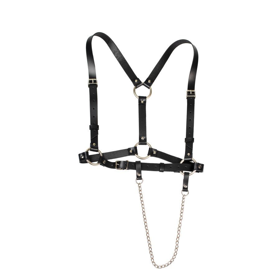 Maciella Milla Körpergeschirr Harness (Schwarz): Statement - Accessoire aus echtem Leder für eine betonte Silhouette - Maciella
