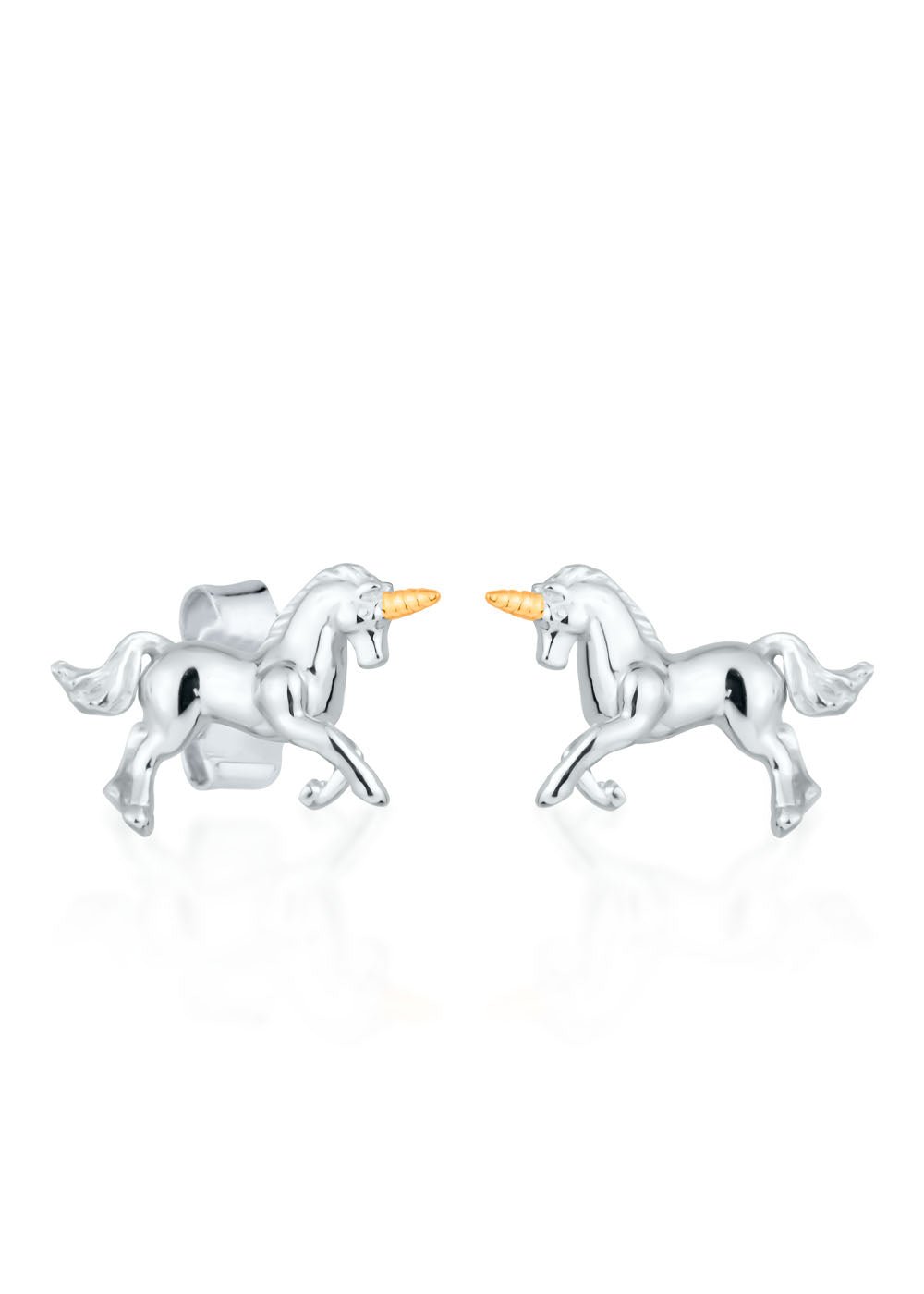 Maciella Zarte Einhorn - Ohrstecker aus 925 Sterling - Silber – Magischer Kinderschmuck für kleine Träumer - Maciella